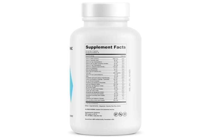 Swolverine Mulivitamin Supplement facts